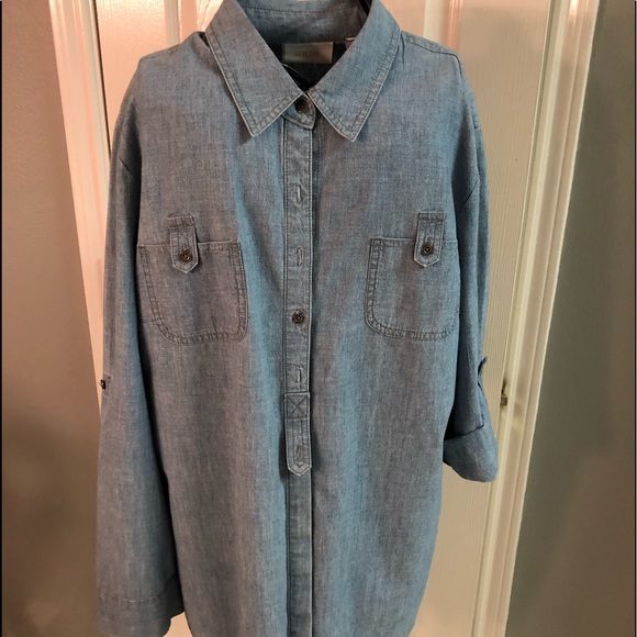 Chico's Tops - Chico’s Chambray denim jean top